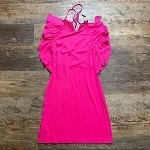 Vibrant Pink Ruffled Dress